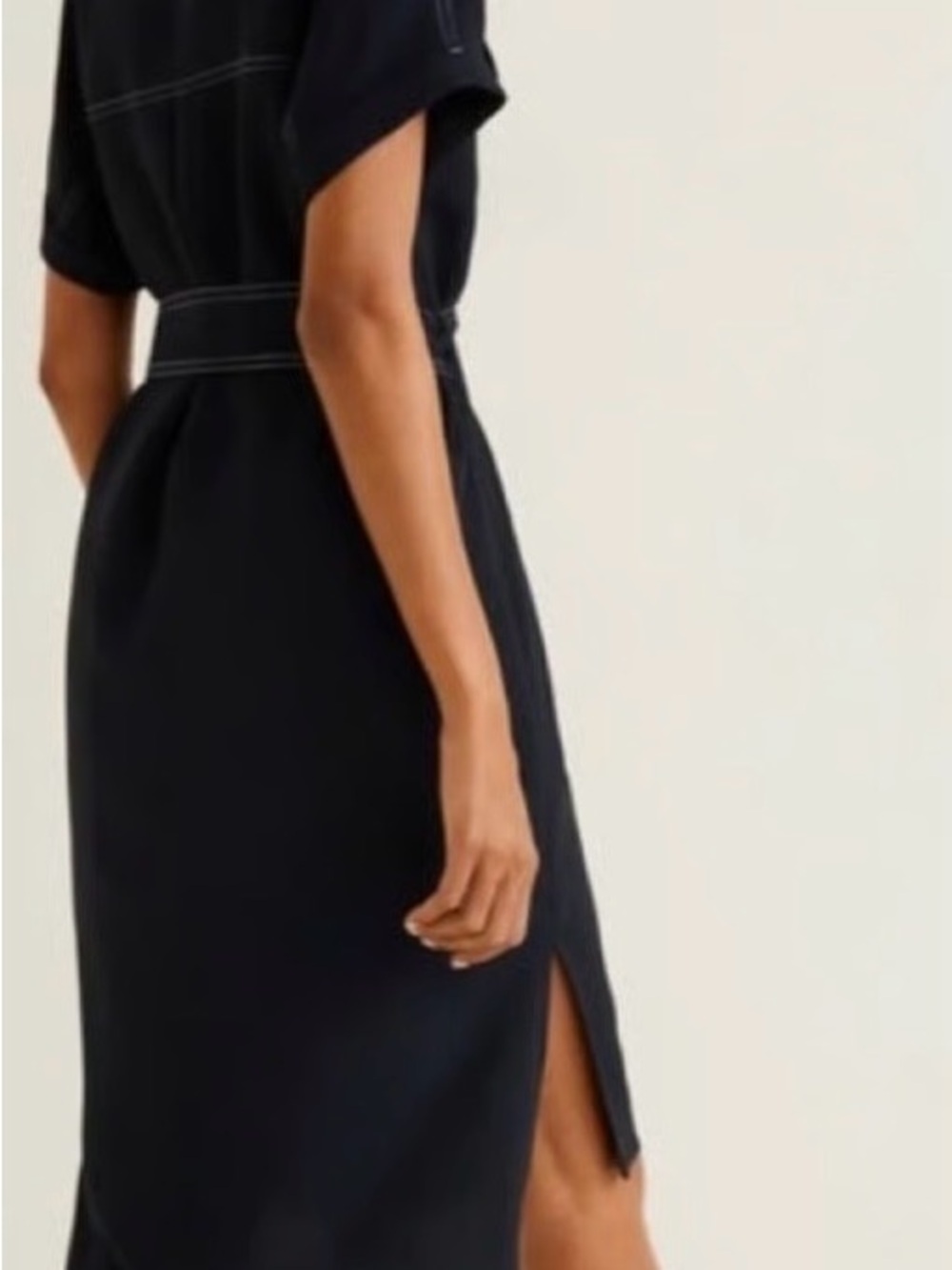 New Black MNG Dress shirt dress - Picture 3 of 7
